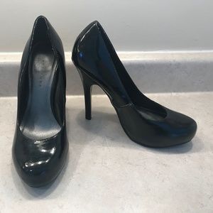 Black Patent Attitude Heels